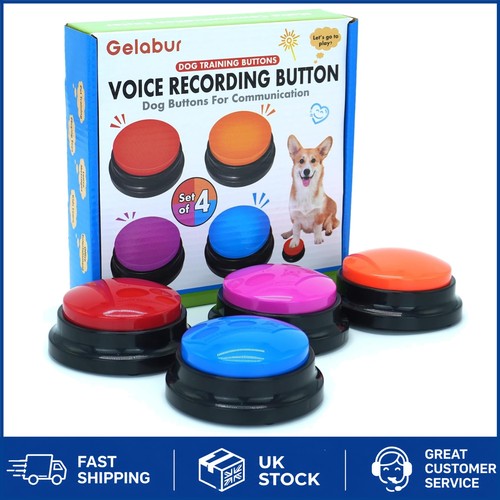 Talking dog buttons 4 pack - talking,